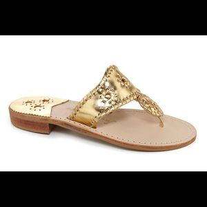 Gold Jack Rogers Hamptons Sandal